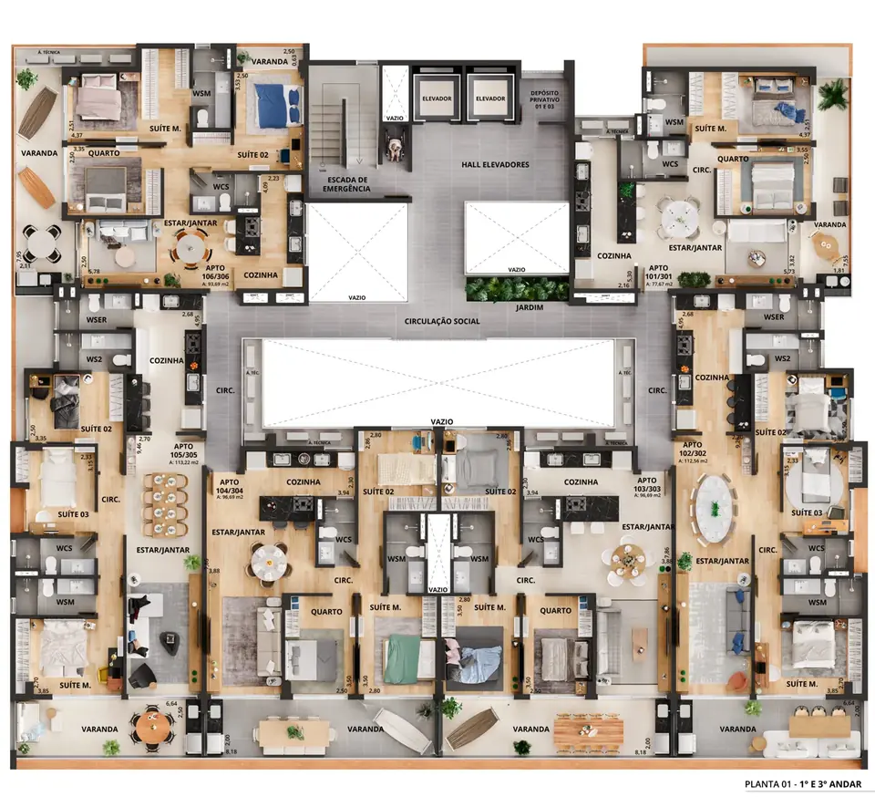 Residencial Costero: planta